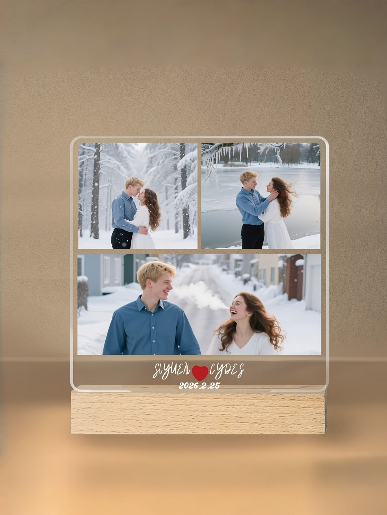 Personalized Wedding Photo Display Acrylic Board